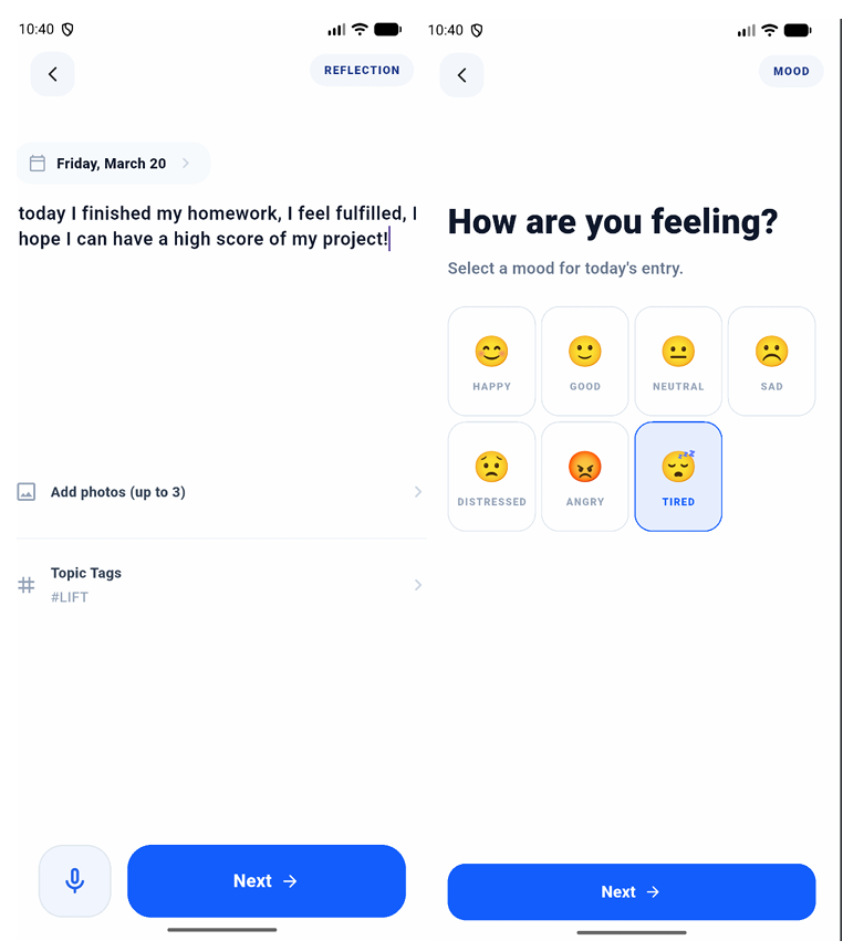 MindLog screenshot 2